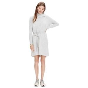 Madewell womens viewpoint gray turtleneck sweater dress SIZE Medium